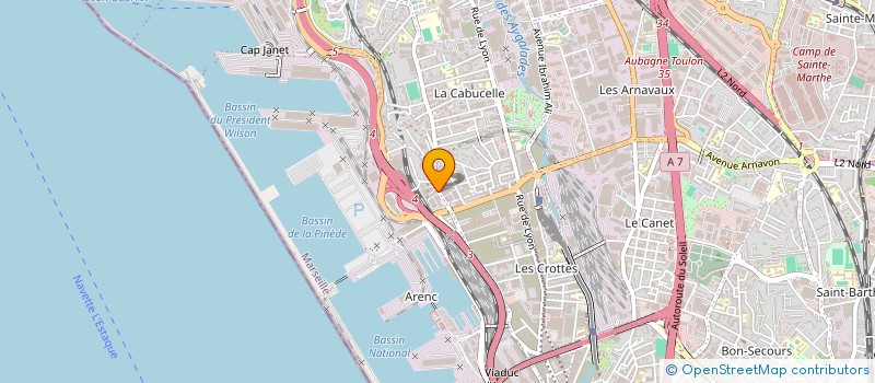 localisation de l'entreprise TBS  MARSEILLE