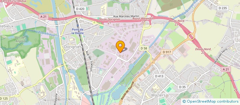 localisation de l'entreprise TBW à DOUAI