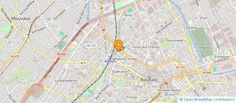 localisation de l'entreprise TC CINECLUB  ROUBAIX