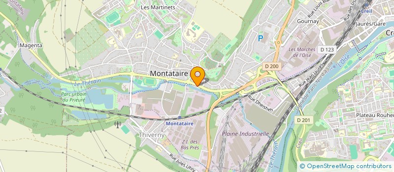localisation de l'entreprise TC TRANS à MONTATAIRE