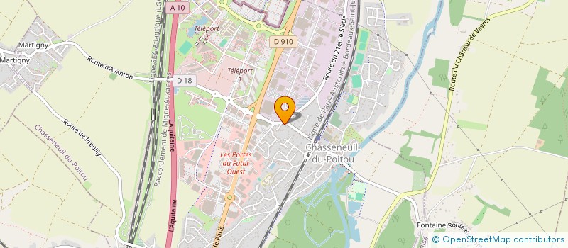 localisation de l'entreprise TC2E à CHASSENEUIL-DU-POITOU