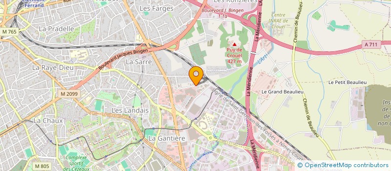 localisation de l'entreprise TCA INDUSTRIES à CLERMONT-FERRAND