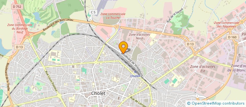 localisation de l'entreprise TCAL à CHOLET