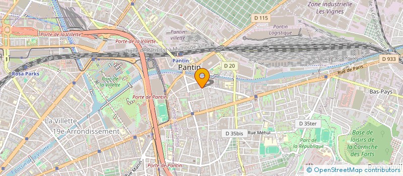 localisation de l'entreprise TCD BAT à PANTIN