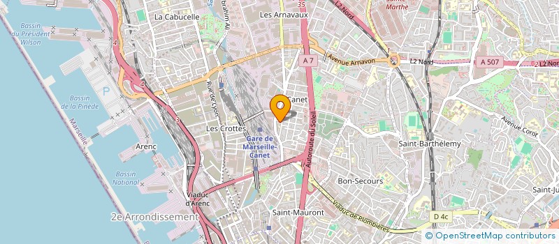 localisation de l'entreprise TCI BATIMENT à MARSEILLE