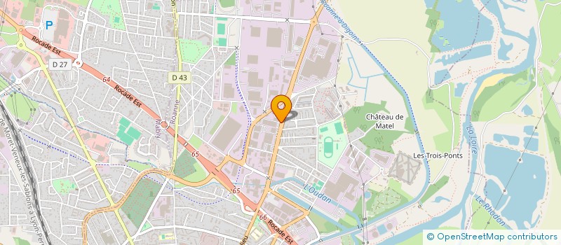 localisation de l'entreprise TCI DISTRIBUTION à ROANNE