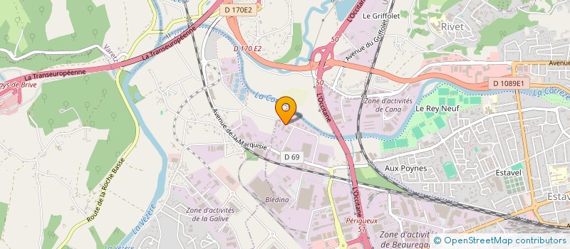 localisation de l'entreprise TCM  BRIVE-LA-GAILLARDE