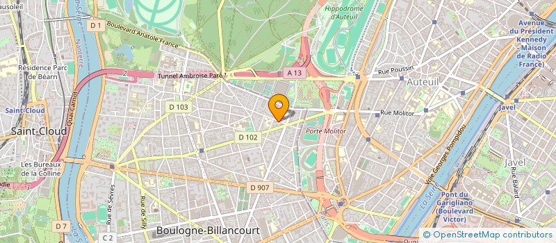 localisation de l'entreprise TCM  BOULOGNE-BILLANCOURT