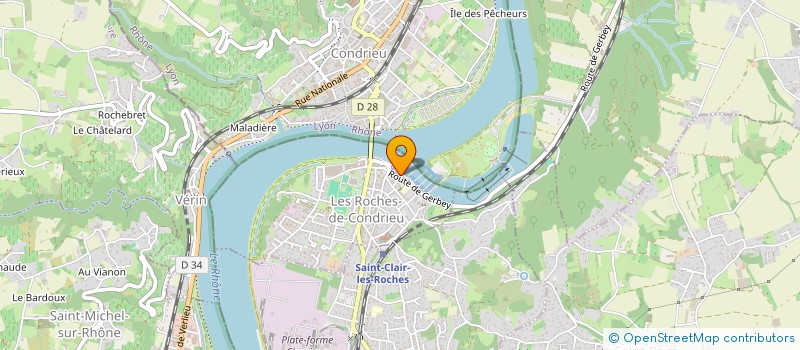 localisation de l'entreprise TCM THIBAUT CADOZ MENUISERIE  LES ROCHES-DE-CONDRIEU