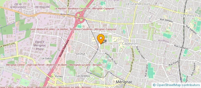 localisation de l'entreprise TCVB à MERIGNAC