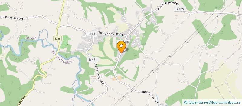 localisation de l'entreprise TD COMMUNICATION  HEUGAS