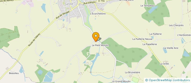 localisation de l'entreprise TD ELECTRICITE à BEAUPREAU-EN-MAUGES