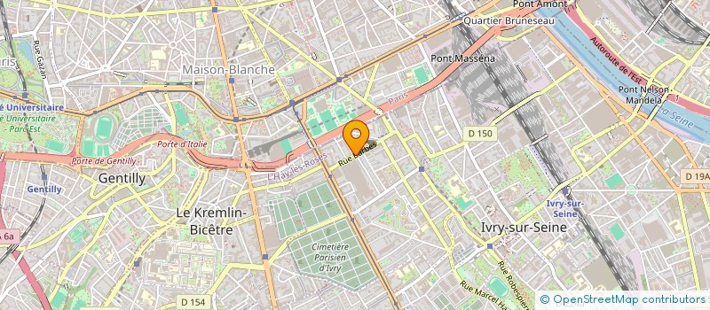 localisation de l'entreprise TD IMMOB à IVRY-SUR-SEINE