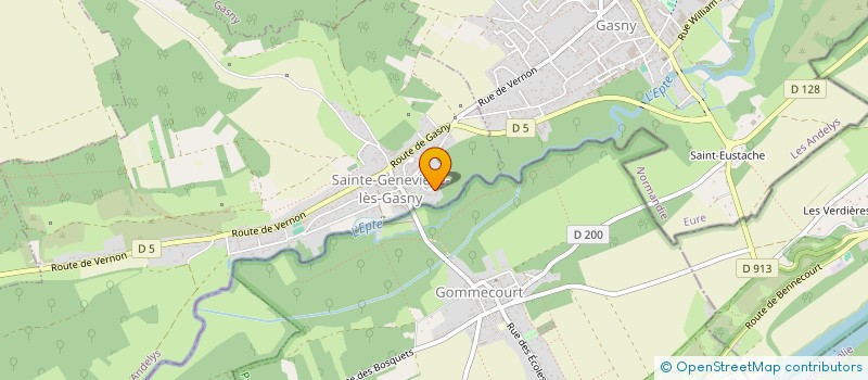 localisation de l'entreprise TD PEINTURE  SAINTE-GENEVIEVE-LES-GASNY