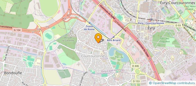 localisation de l'entreprise TD2I  EVRY-COURCOURONNES