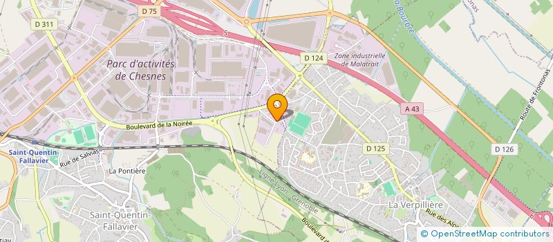 localisation de l'entreprise TDA ENVIRONNEMENT  SAINT-QUENTIN-FALLAVIER