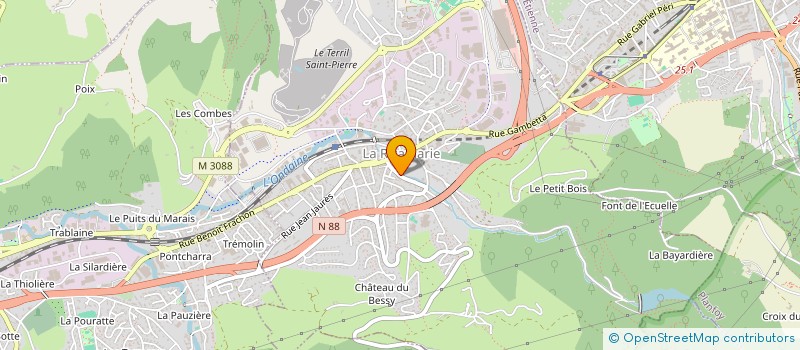 localisation de l'entreprise TDA (TRAVAUX DECORATION AGENCEMENT)  LA RICAMARIE