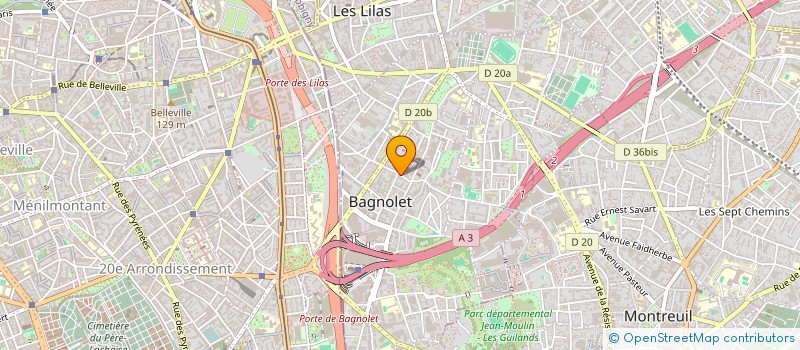 localisation de l'entreprise TDC à BAGNOLET