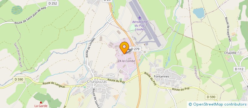 localisation de l'entreprise TDC  CHASPUZAC