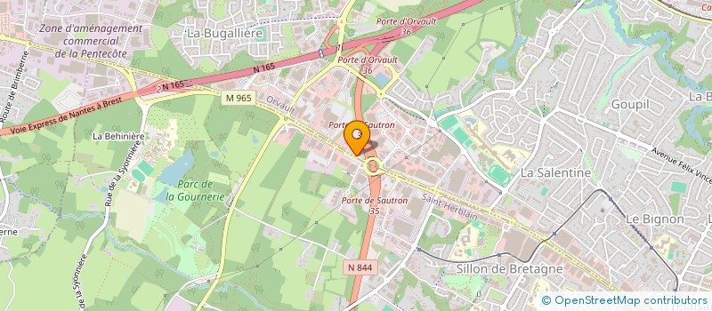 localisation de l'entreprise TDC PORNIC à ORVAULT