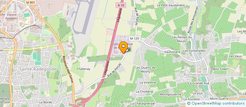localisation de l'entreprise TDC-RG 37 à ROCHECORBON