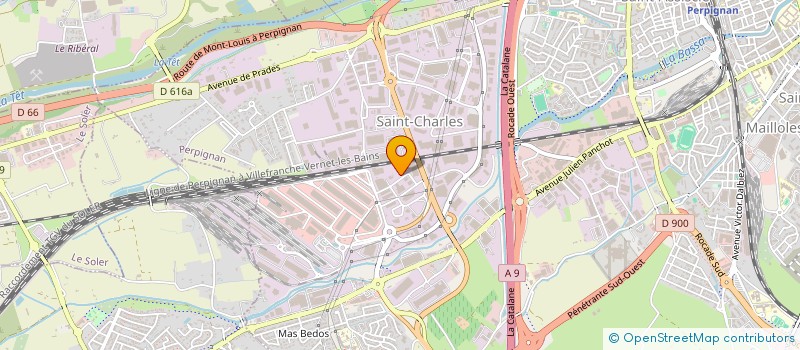 localisation de l'entreprise TDF PERPIGNAN SAINT CHARLES  PERPIGNAN