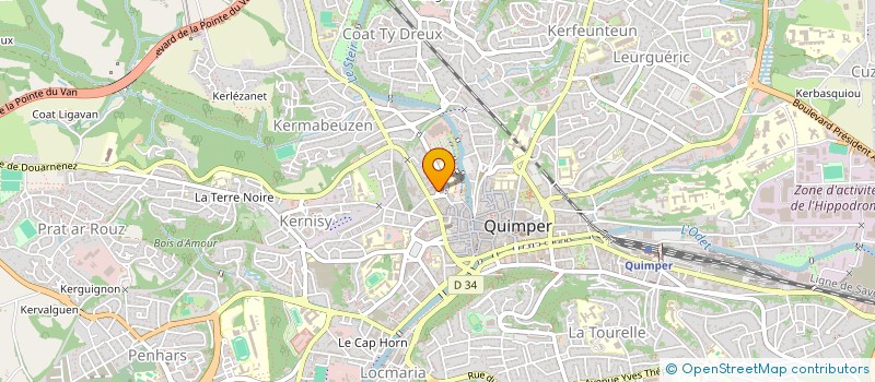 localisation de l'entreprise TDF QUIMPER à QUIMPER