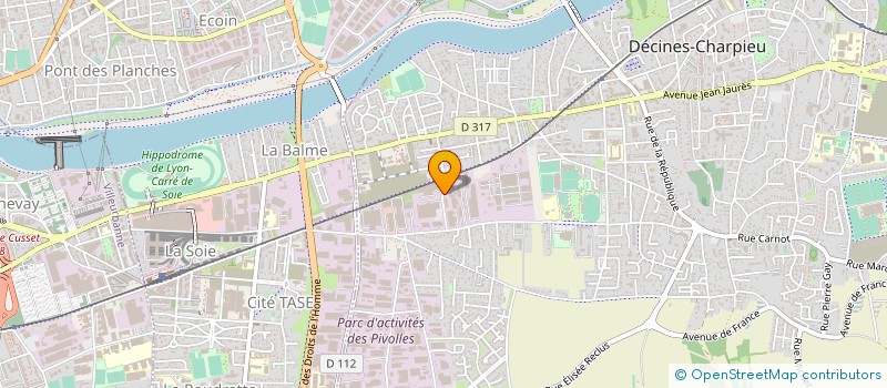 localisation de l'entreprise TDM à DECINES-CHARPIEU