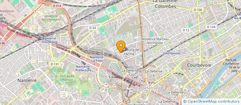 localisation de l'entreprise TDM CORPORATE à COURBEVOIE