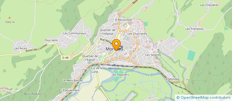 localisation de l'entreprise TDR, MORTEAU2023  MORTEAU