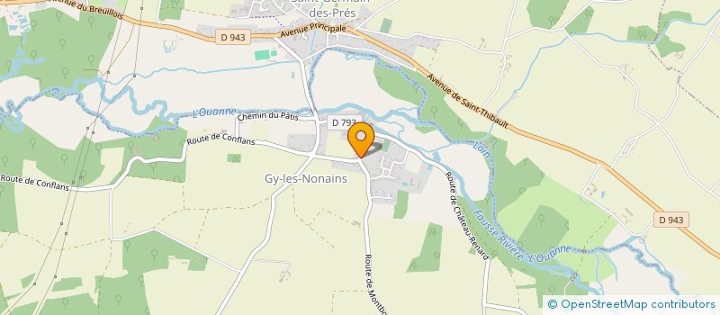 localisation de l'entreprise TDS 45 à GY-LES-NONAINS