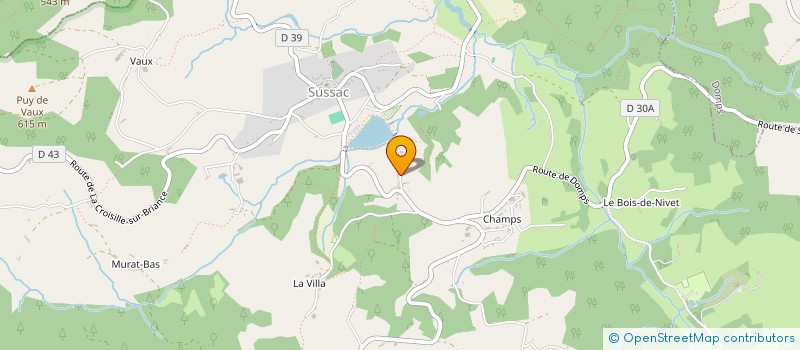 localisation de l'entreprise TDU à SUSSAC