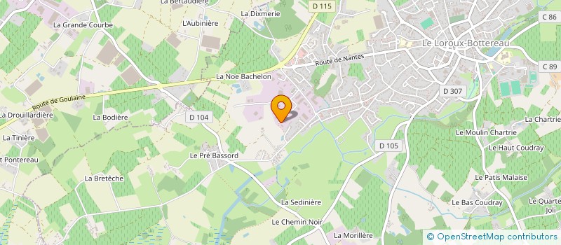 localisation de l'entreprise TDX  LE LOROUX-BOTTEREAU