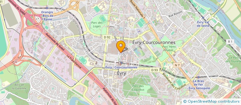 localisation de l'entreprise TE91 (TRANSPORTS-EXPRESS 91) à EVRY-COURCOURONNES