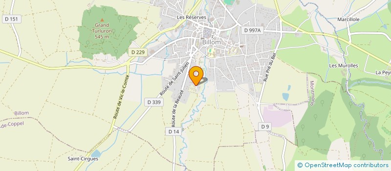 localisation de l'entreprise TEAM 2I  BILLOM