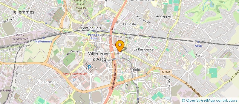localisation de l'entreprise TEAM A.C.F.59  VILLENEUVE-D'ASCQ