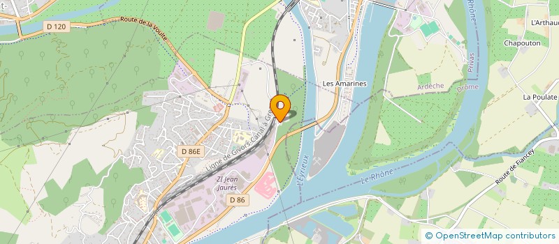 localisation de l'entreprise TEAM ARDECHE OUTDOOR à LA VOULTE-SUR-RHONE