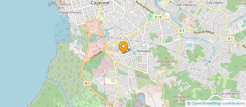 localisation de l'entreprise TEAM EVENEMENTIEL GUYANE S.A.S.U  CAYENNE