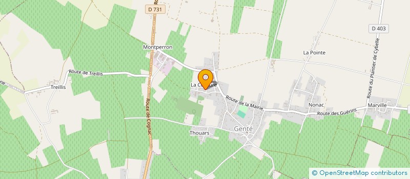 localisation de l'entreprise TEAM FLAME à GENSAC-LA-PALLUE