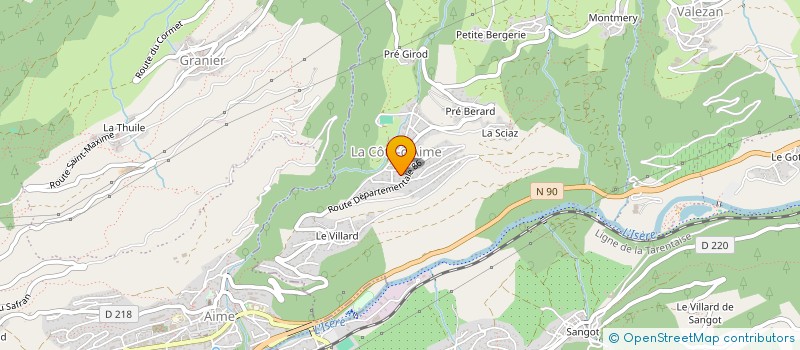 localisation de l'entreprise TEAM POUCE JAMAIS LA FROUSSE  LA PLAGNE TARENTAISE