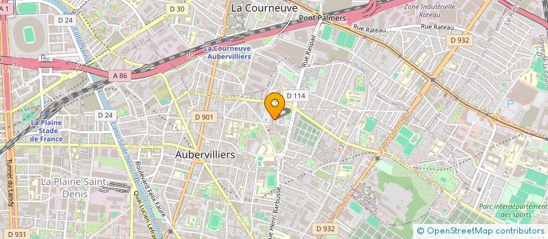 localisation de l'entreprise TEAM PRO à AUBERVILLIERS