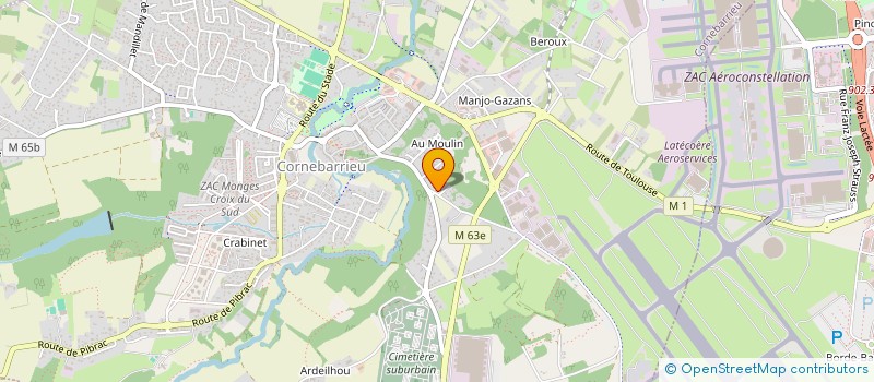 localisation de l'entreprise TEAM REBIERE SPORT à CORNEBARRIEU