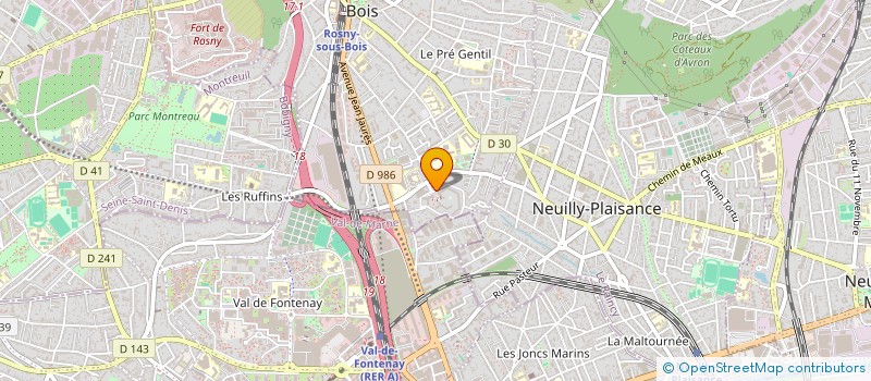 localisation de l'entreprise TEAM-S GROUP à ROSNY-SOUS-BOIS