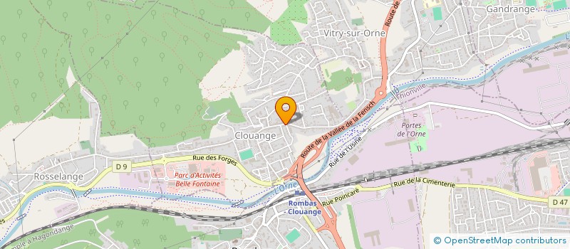 localisation de l'entreprise TEAM SPORTLORRAINE  CLOUANGE