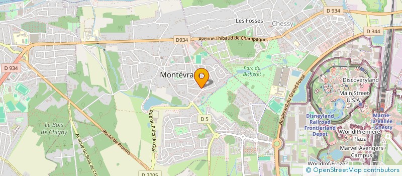 localisation de l'entreprise TEAM TAG  MONTEVRAIN