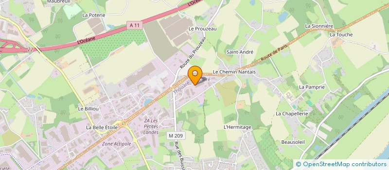 localisation de l'entreprise TEAM TEE à THOUARE-SUR-LOIRE