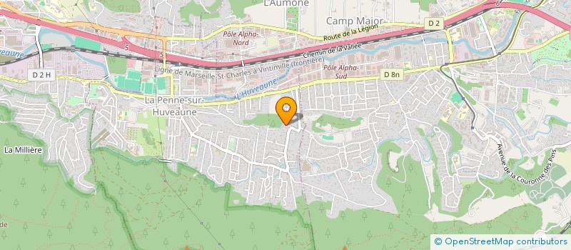 localisation de l'entreprise TEAM TIR SPORTIF 13  LA PENNE-SUR-HUVEAUNE