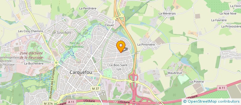 localisation de l'entreprise TEBOZELA à CARQUEFOU