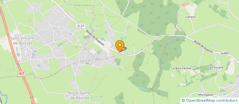 localisation de l'entreprise TEBP  SAINT-VINCENT-DE-BOISSET