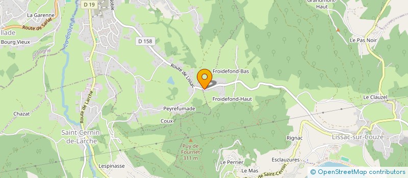 localisation de l'entreprise TEC  LISSAC-SUR-COUZE